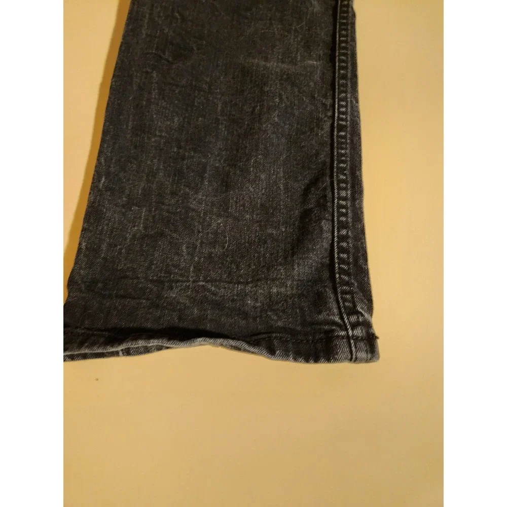 Levi's 514 Straight Fit Jeans Mens 36x29 Black Washed Denim Stretch Pants